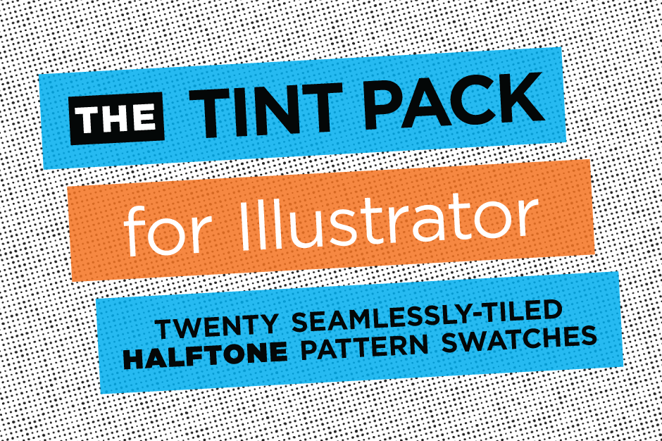 Halftone Illustrator Tint Pack - 20 seamlessly-tiled halftone pattern swatches